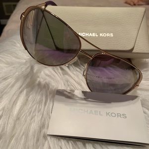 Michael Kors Aviator Mirrored Purple Sunglasses